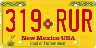 NM license plate 319RUR