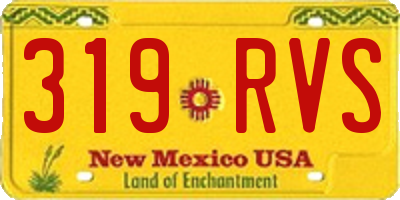 NM license plate 319RVS