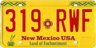 NM license plate 319RWF