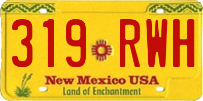 NM license plate 319RWH