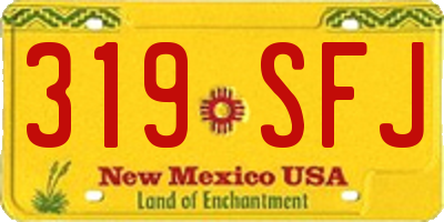 NM license plate 319SFJ