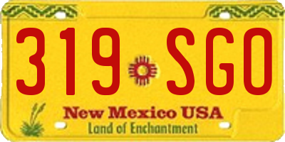 NM license plate 319SGO