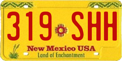 NM license plate 319SHH