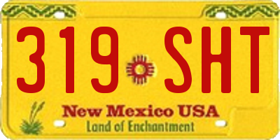 NM license plate 319SHT