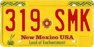 NM license plate 319SMK