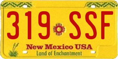 NM license plate 319SSF