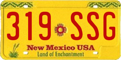NM license plate 319SSG