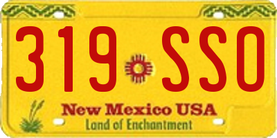NM license plate 319SSO