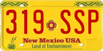 NM license plate 319SSP