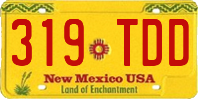 NM license plate 319TDD