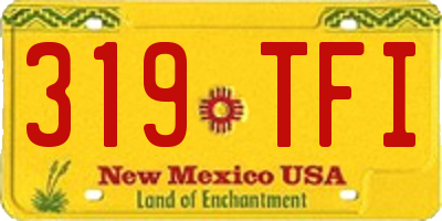 NM license plate 319TFI