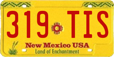 NM license plate 319TIS