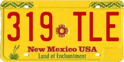 NM license plate 319TLE