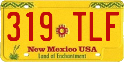 NM license plate 319TLF