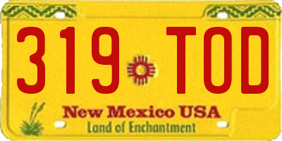 NM license plate 319TOD