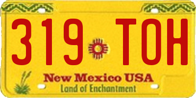 NM license plate 319TOH