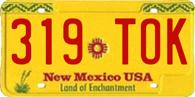 NM license plate 319TOK