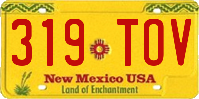 NM license plate 319TOV