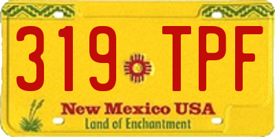 NM license plate 319TPF