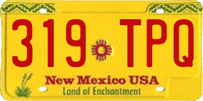 NM license plate 319TPQ