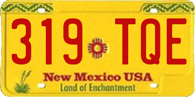 NM license plate 319TQE