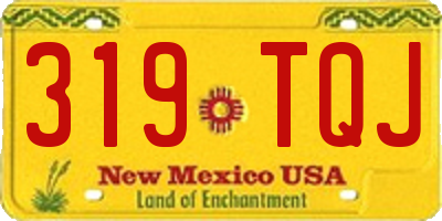 NM license plate 319TQJ