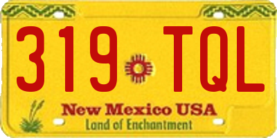 NM license plate 319TQL