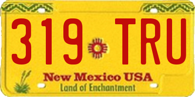 NM license plate 319TRU