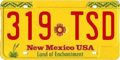 NM license plate 319TSD