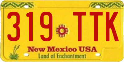 NM license plate 319TTK