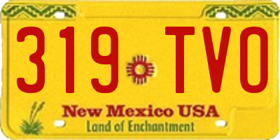 NM license plate 319TVO