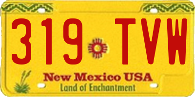 NM license plate 319TVW