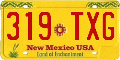NM license plate 319TXG