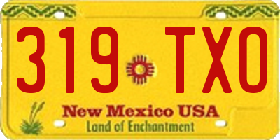 NM license plate 319TXO