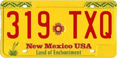 NM license plate 319TXQ
