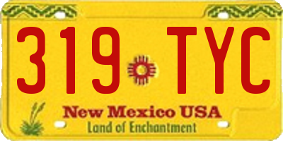 NM license plate 319TYC