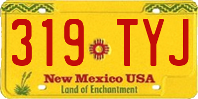 NM license plate 319TYJ