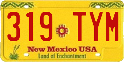 NM license plate 319TYM