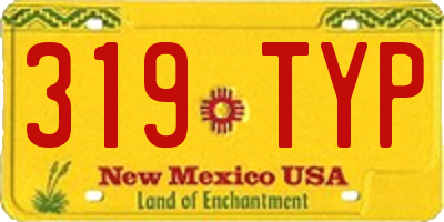 NM license plate 319TYP