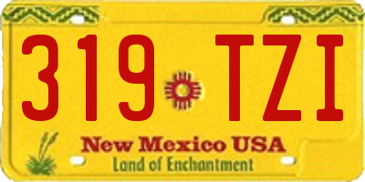 NM license plate 319TZI