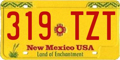 NM license plate 319TZT