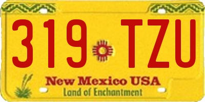 NM license plate 319TZU