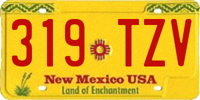 NM license plate 319TZV