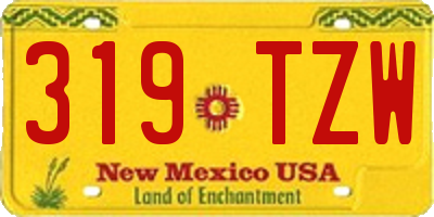 NM license plate 319TZW