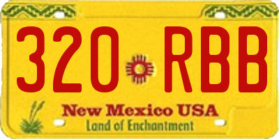 NM license plate 320RBB