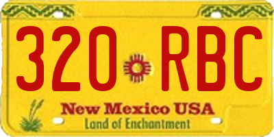 NM license plate 320RBC