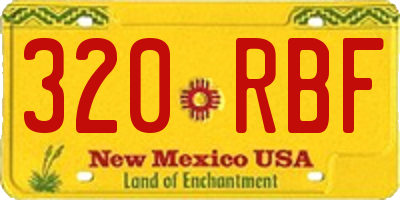 NM license plate 320RBF