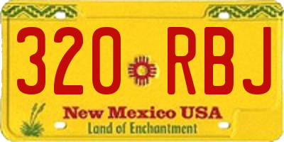 NM license plate 320RBJ