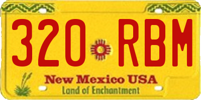 NM license plate 320RBM