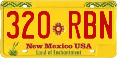NM license plate 320RBN